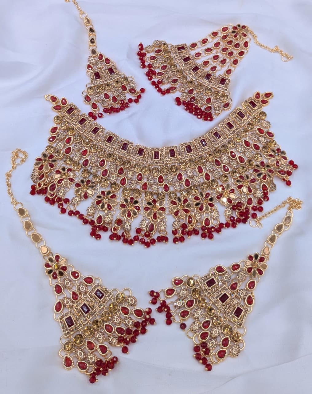 Bridal Set New Arrival  Zarqon & Poalki Work  With Tikka & Jummar