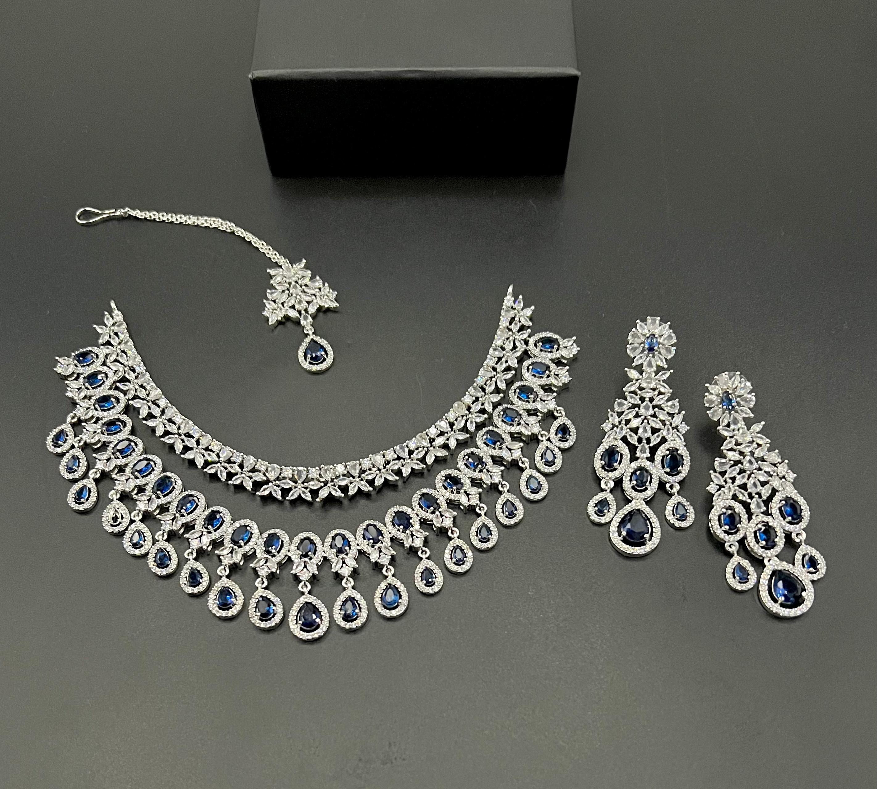 Demanding American diamond dobule pati set 😲