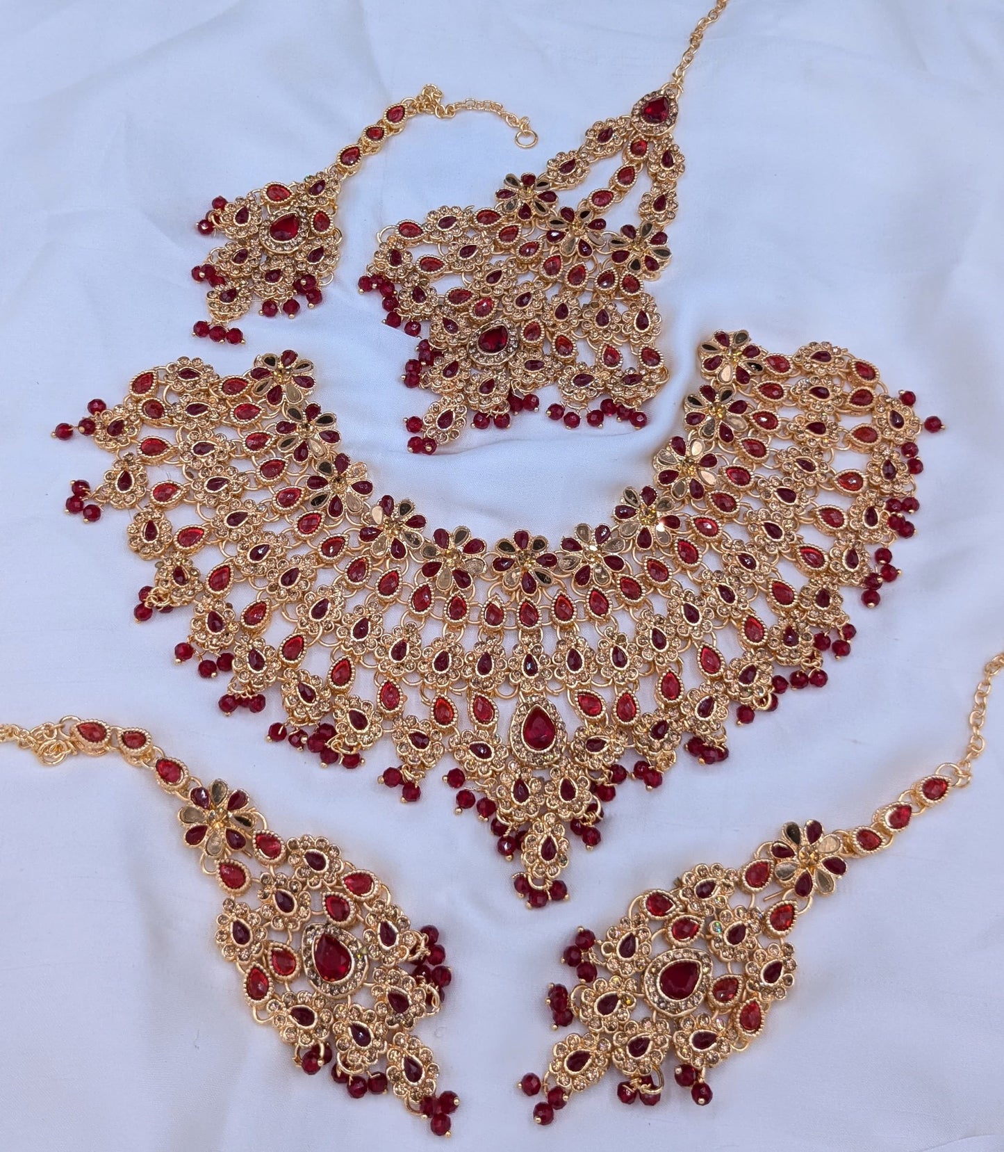 Bridal Set polki Work  With Tikka & Jummar;
