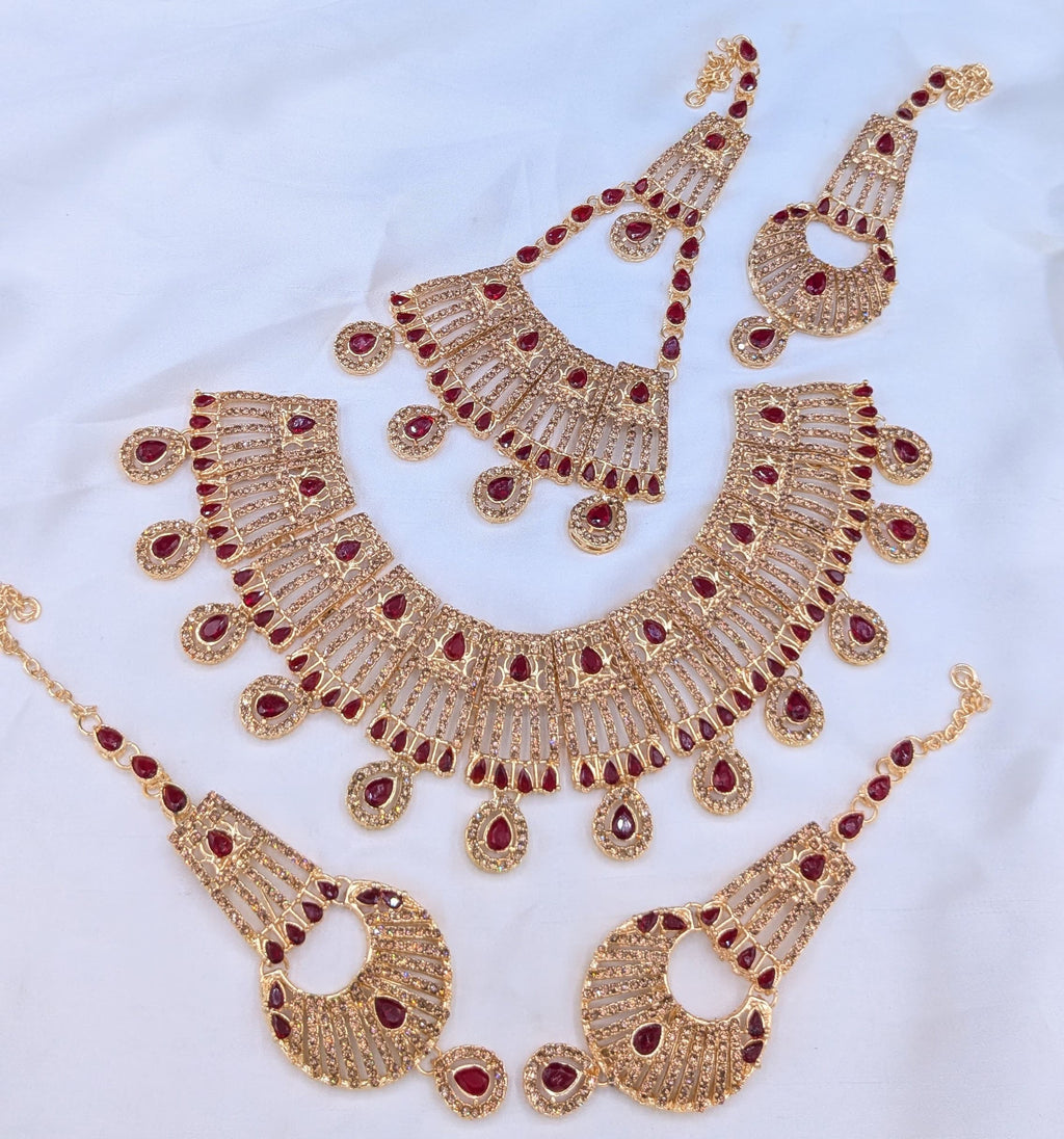 Bridal Set zarcon Work  With Tikka & Jummar;