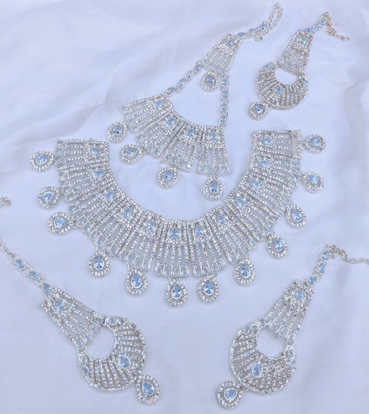 Bridal Set zarcon Work  With Tikka & Jummar;