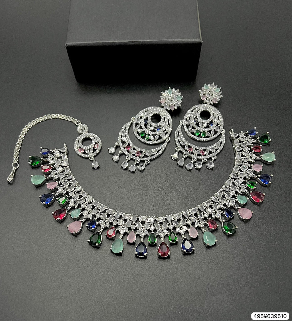 American diamond Set with beautiful Colours