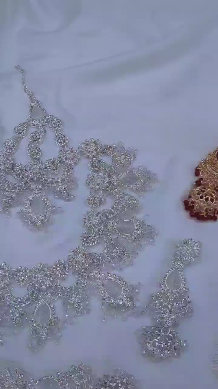 Bridal Set 🤯 Stone work With Tikka or Jummar  Jumki Style Earrings 📿